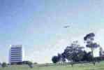 Jumbo Jet and strange Building in Domain, Auckland        