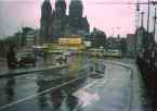 rainy street scene in Amsterdam     