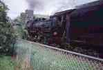 Steam locomotive in Grafton, in front of Mt Eden Prison   