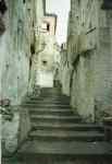 my best photo  Woman on long stairway in Italy village South of Rome 