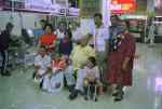 pacific island family at Auckland airport      