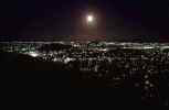 Moon over Auckland at night         