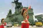 hula dancer hawaii greeting war ships Pearl Harbour, Oahu, Hawaii    